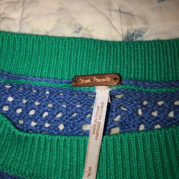 Free People Home Run Sweater Blue - Picture 2 of 5